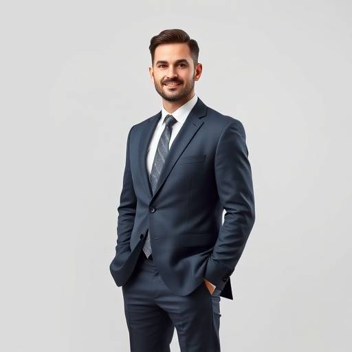 Professional headshot of a businessman in a suit, taken against a neutral background.
